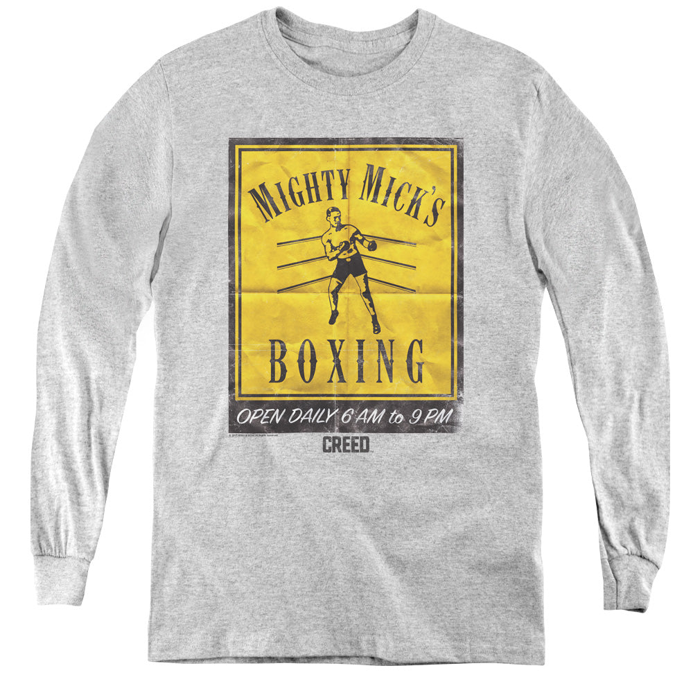 Creed Micks Poster Long Sleeve Kids Youth T Shirt Athletic Heather Officially Licensed