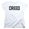 Creed Cracked Logo Womens T Shirt White Officially Licensed