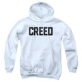 Creed Cracked Logo Kids Youth Hoodie White Officially Licensed