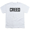 Creed Cracked Logo Kids Youth T Shirt White Officially Licensed