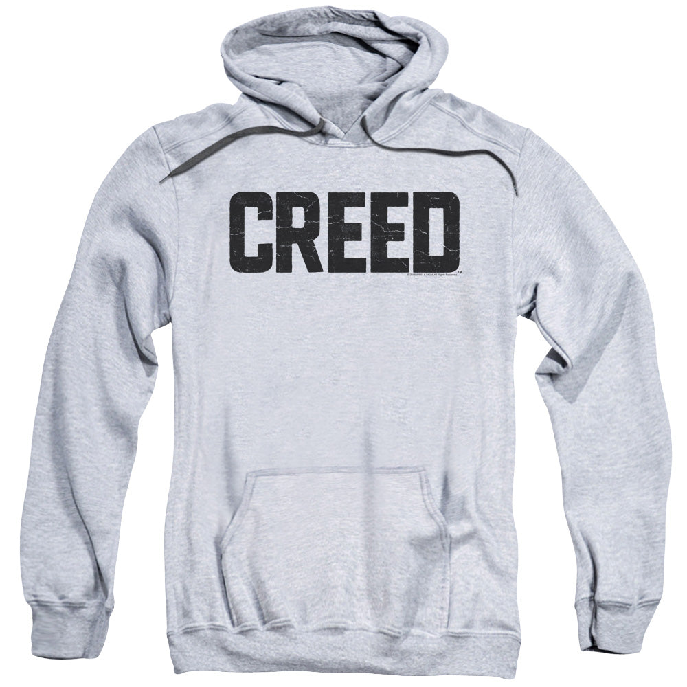 Creed Cracked Logo Mens Hoodie Athletic Heather Officially Licensed