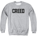 Creed Cracked Logo Mens Crewneck Sweatshirt Athletic Heather Officially Licensed