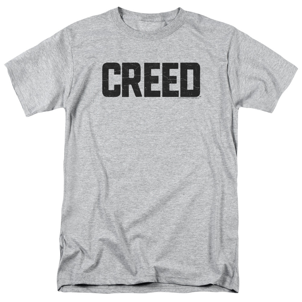 Creed Cracked Logo Mens T Shirt Athletic Heather Officially Licensed