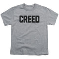 Creed Cracked Logo Kids Youth T Shirt Athletic Heather Officially Licensed