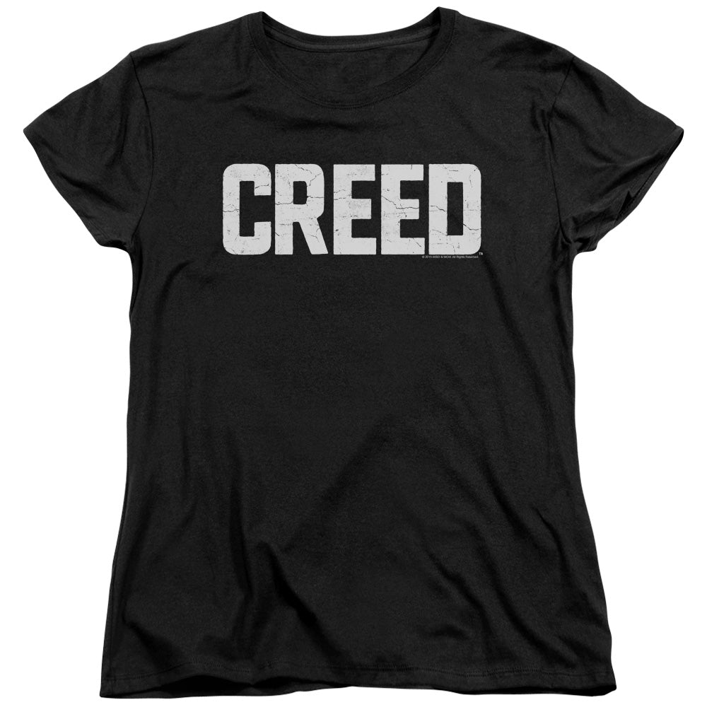 Creed Cracked Logo Womens T Shirt Black Officially Licensed