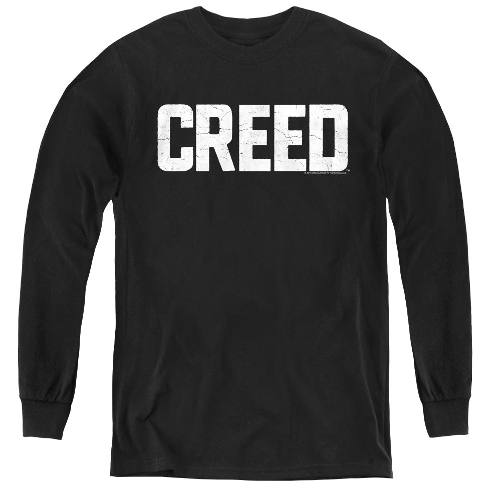 Creed Cracked Logo Long Sleeve Kids Youth T Shirt Black Officially Licensed