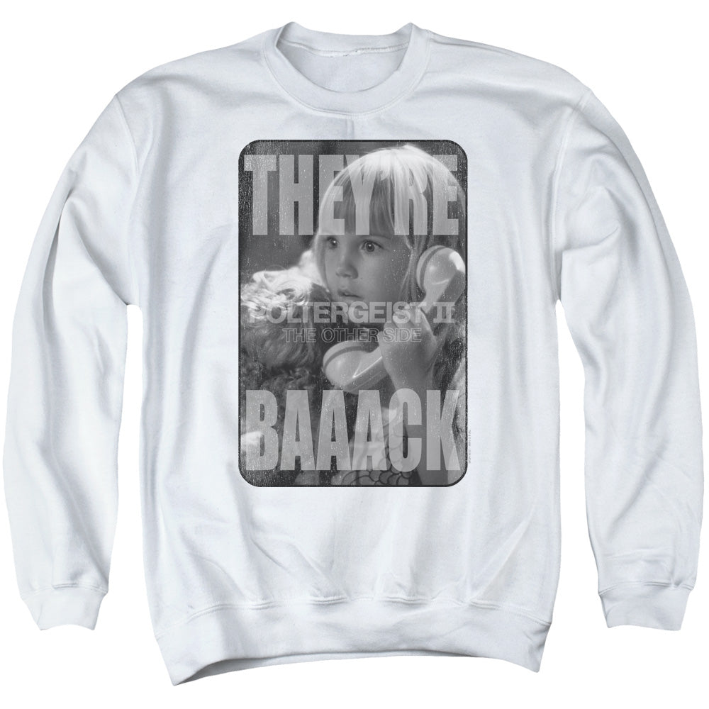 Poltergeist Ii Logo Mens Crewneck Sweatshirt White Officially Licensed