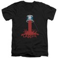Carrie Bucket Of Blood Mens Slim Fit V-Neck T Shirt Black Officially Licensed