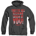 Carrie Laugh At You Heather Mens Hoodie Black Officially Licensed
