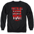 Carrie Laugh At You Mens Crewneck Sweatshirt Black Officially Licensed