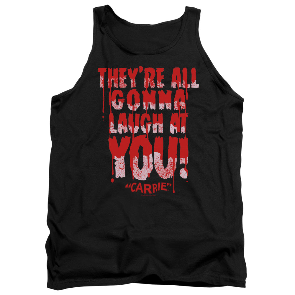 Carrie Laugh At You Mens Tank Top Shirt Black Officially Licensed