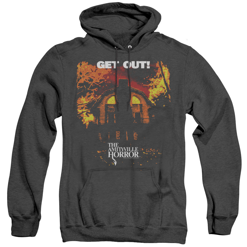 Amityville Horror Get Out Heather Mens Hoodie Black Officially Licensed