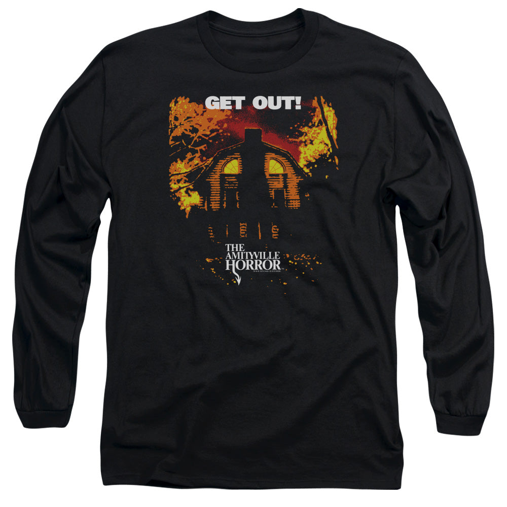 Amityville Horror Get Out Mens Long Sleeve Shirt Black Officially Licensed
