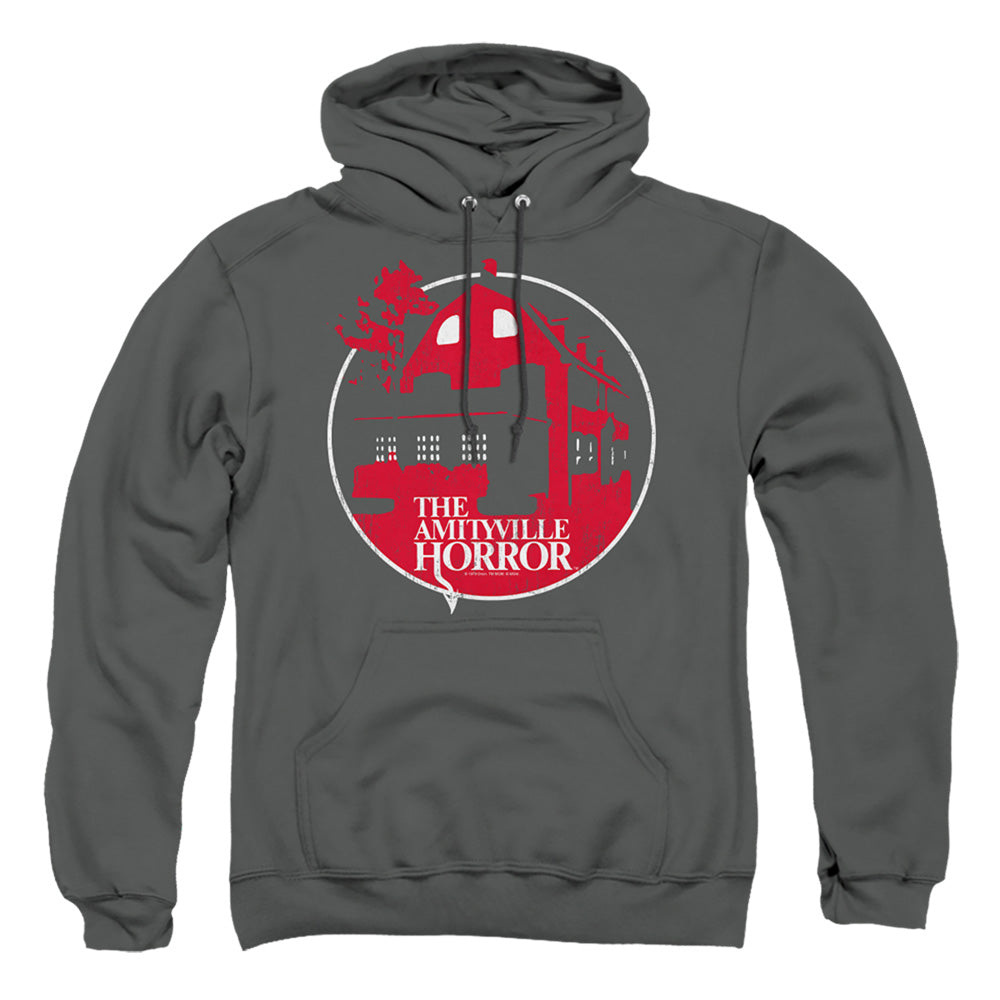 Amityville Horror Red House Mens Hoodie Charcoal Officially Licensed