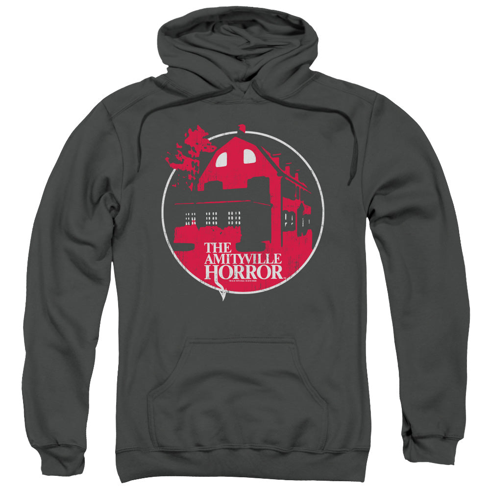 Amityville Horror Red House Mens Hoodie Charcoal Officially Licensed