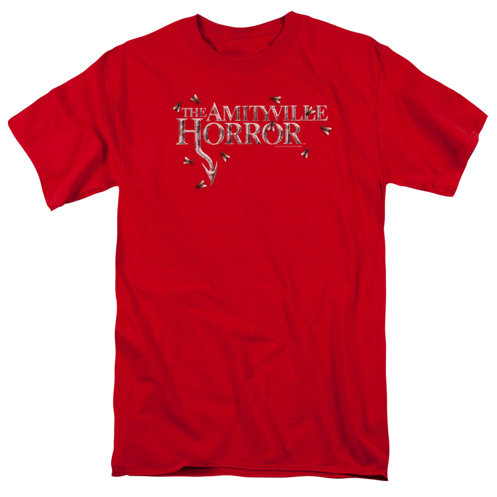 Amityville Horror Flies Mens T Shirt Red Officially Licensed