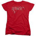 Amityville Horror Flies Womens T Shirt Red Officially Licensed