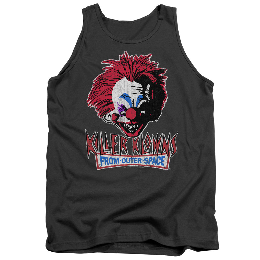 Killer Klowns From Outer Space Rough Clown Mens Tank Top Shirt Charcoal Officially Licensed