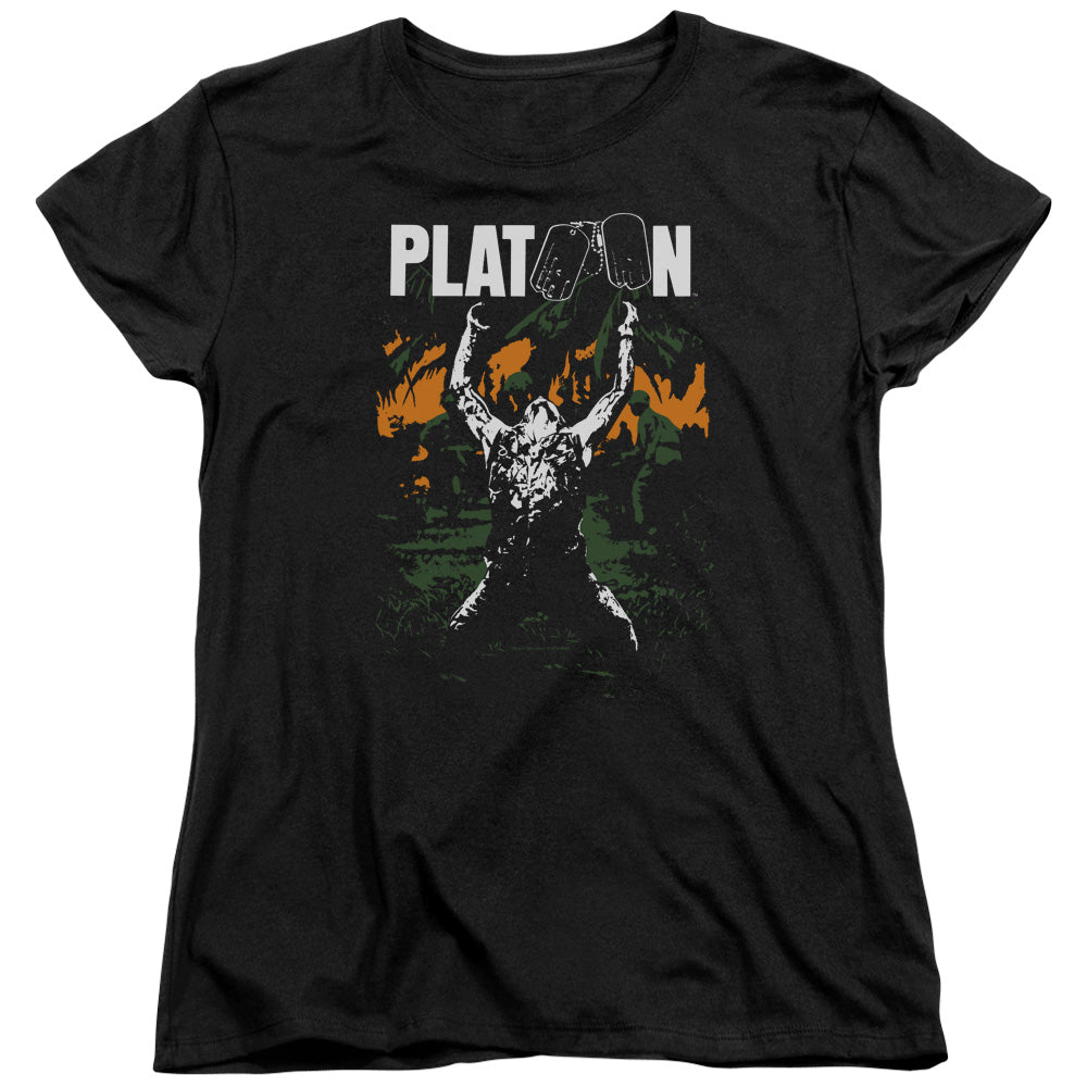 Platoon Graphic Womens T Shirt Black Officially Licensed