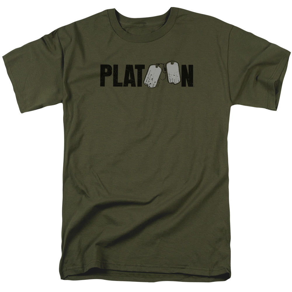 Platoon Logo Mens T Shirt Military Green Officially Licensed
