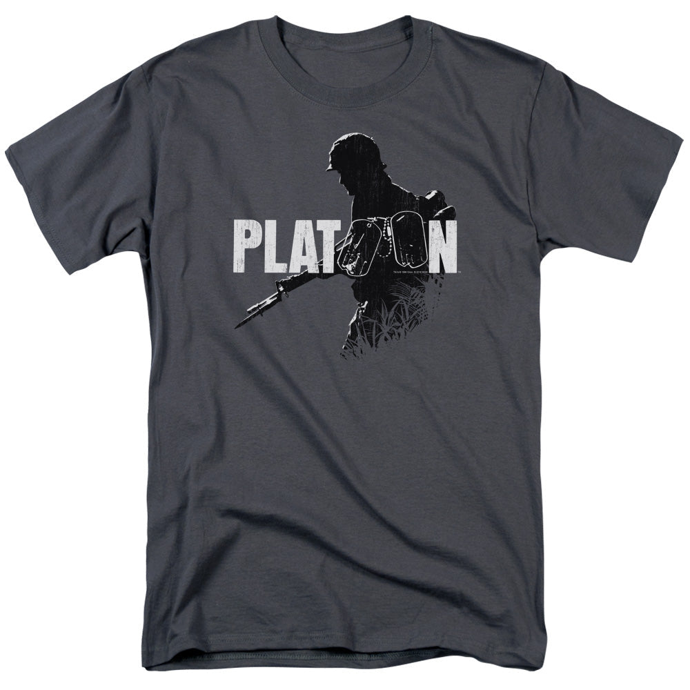 Platoon Shadow Of War Mens T Shirt Charcoal Officially Licensed