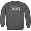 Rocky A Proven Winner Mens Crewneck Sweatshirt Charcoal Officially Licensed