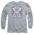 Rocky Balboa Creed Fight Poster Mens Long Sleeve Shirt Athletic Heather Officially Licensed Officially Licensed