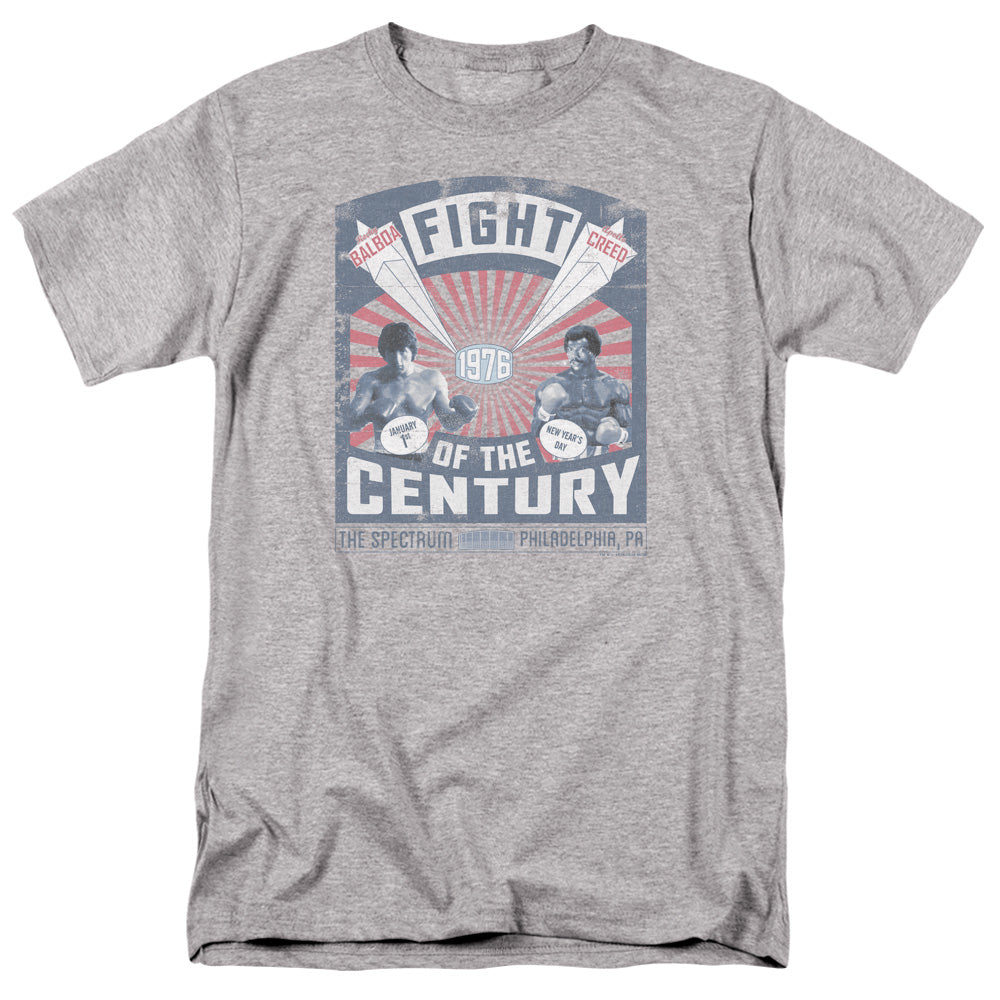 Rocky Balboa Creed Fight Poster Mens T Shirt Athletic Heather Officially Licensed
