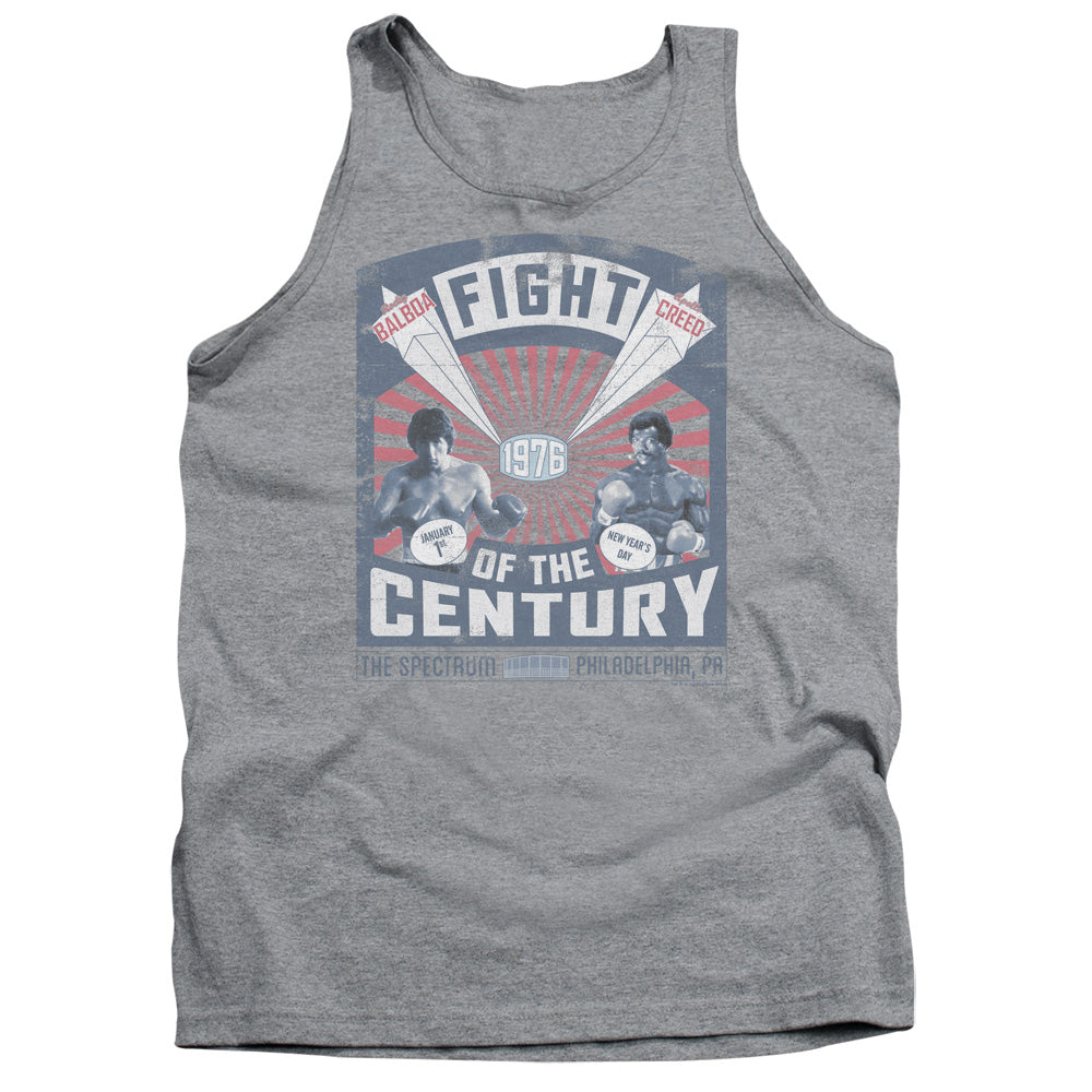 Rocky Balboa Creed Fight Poster Mens Tank Top Shirt Athletic Heather Officially Licensed