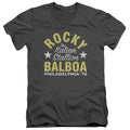 Rocky Rocky Philly Mens Slim Fit V-Neck T Shirt Charcoal Officially Licensed
