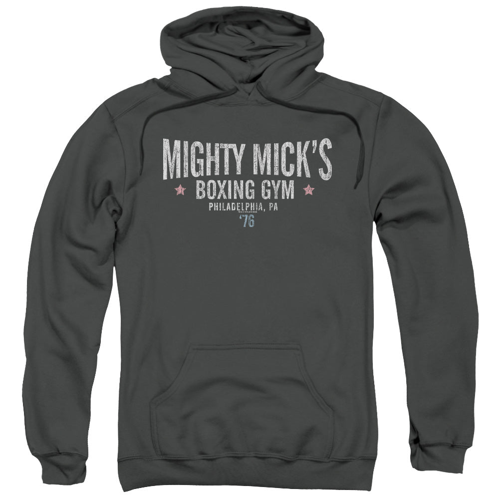 Rocky Mighty Micks Boxing Gym Mens Hoodie Charcoal Officially Licensed