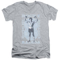 Rocky Gun Show Mens Slim Fit V-Neck T Shirt Athletic Heather Officially Licensed