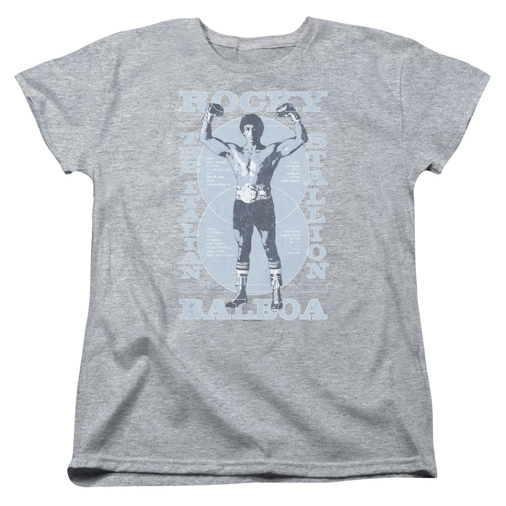 Rocky Gun Show Womens T Shirt Athletic Heather Officially Licensed