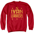 Rocky Iv Drago Break Mens Crewneck Sweatshirt Red Officially Licensed