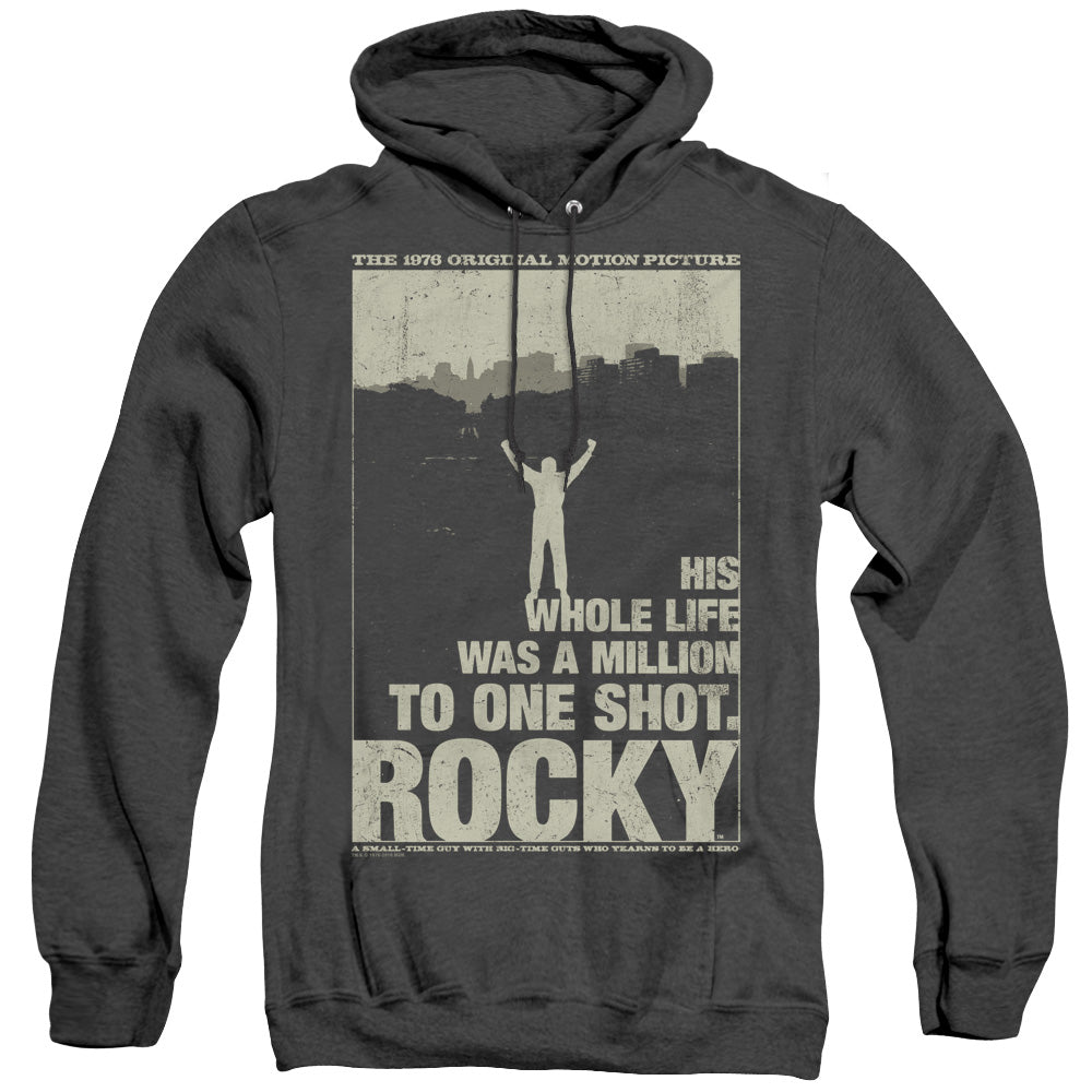 Rocky Silhouette Heather Mens Hoodie Black Officially Licensed