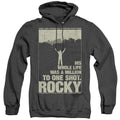 Rocky Silhouette Heather Mens Hoodie Black Officially Licensed