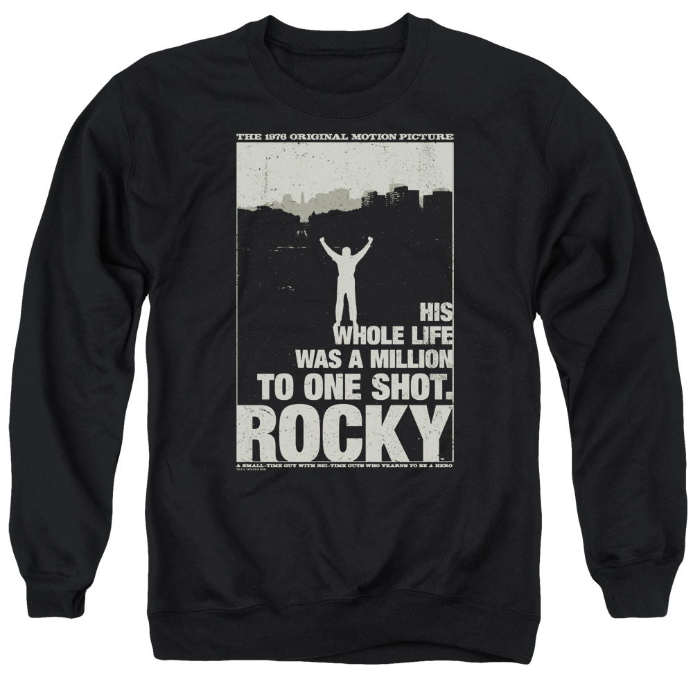 Rocky Silhouette Mens Crewneck Sweatshirt Black Officially Licensed