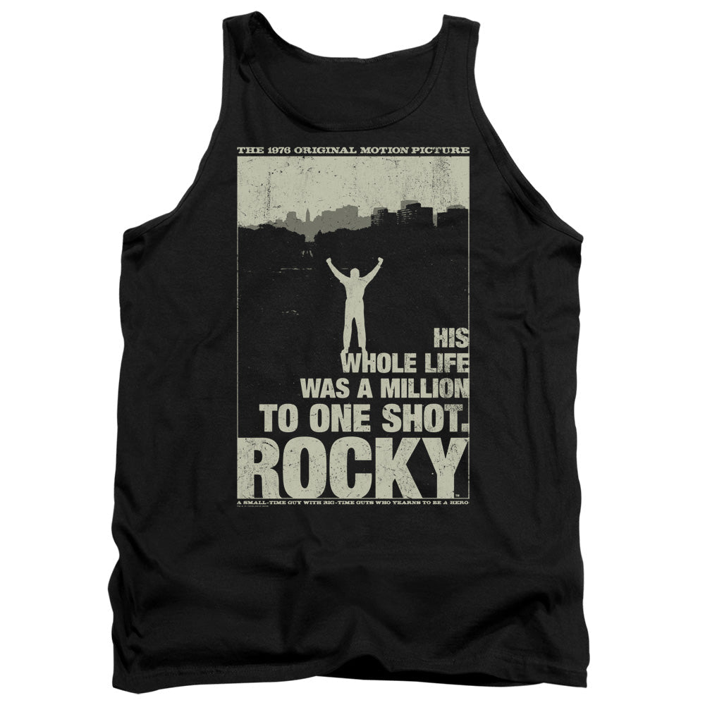Rocky Silhouette Mens Tank Top Shirt Black Officially Licensed