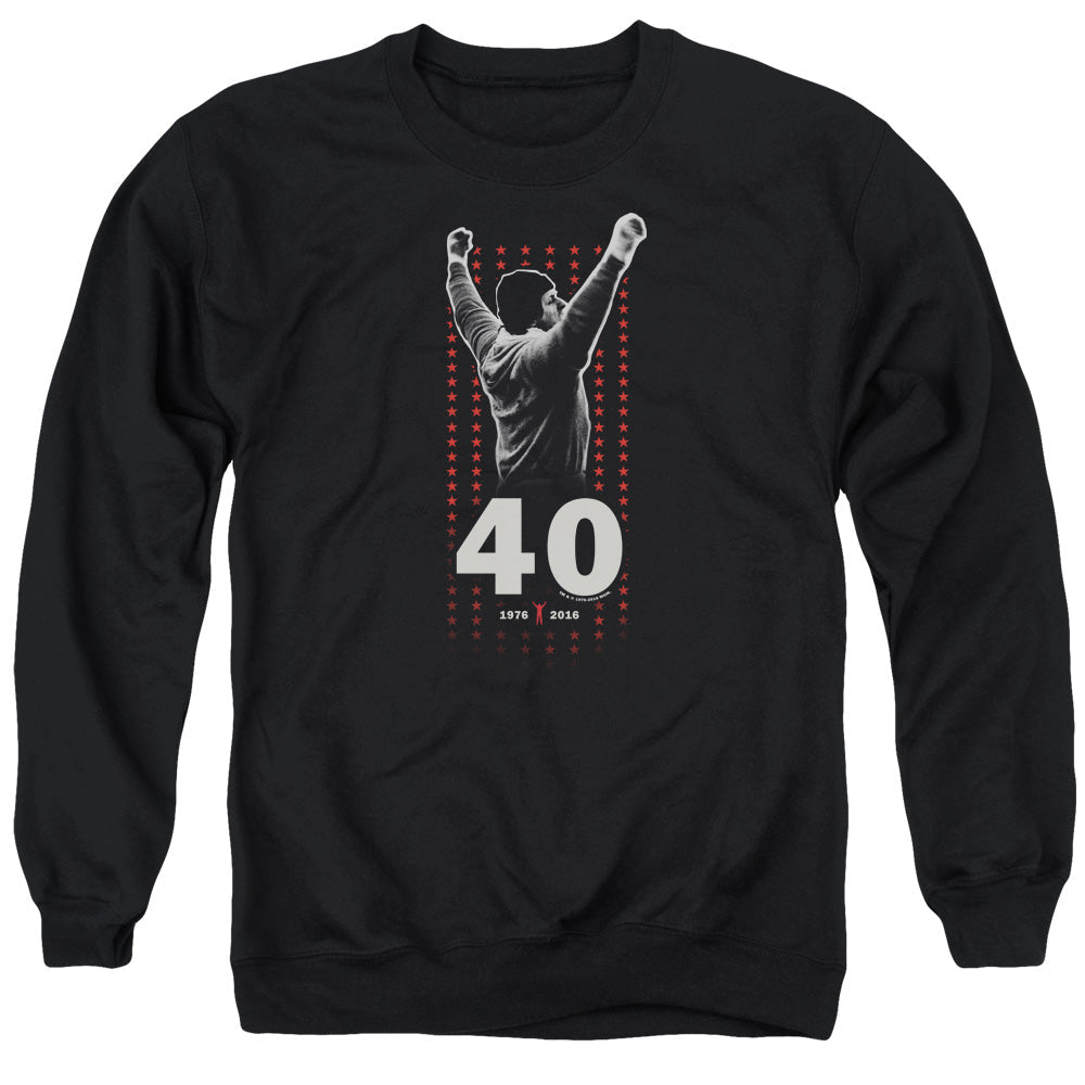 Rocky Stars Mens Crewneck Sweatshirt Black Officially Licensed