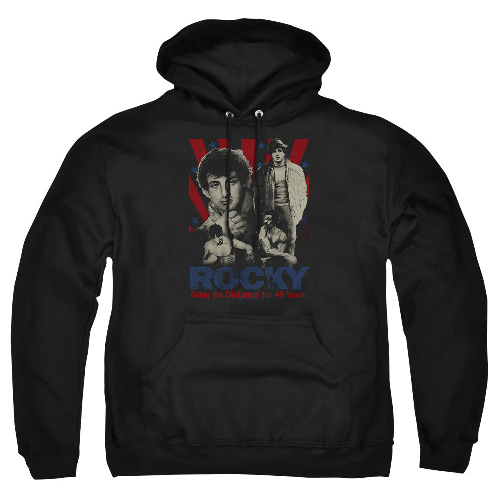 Rocky Going The Distance Mens Hoodie Black Officially Licensed