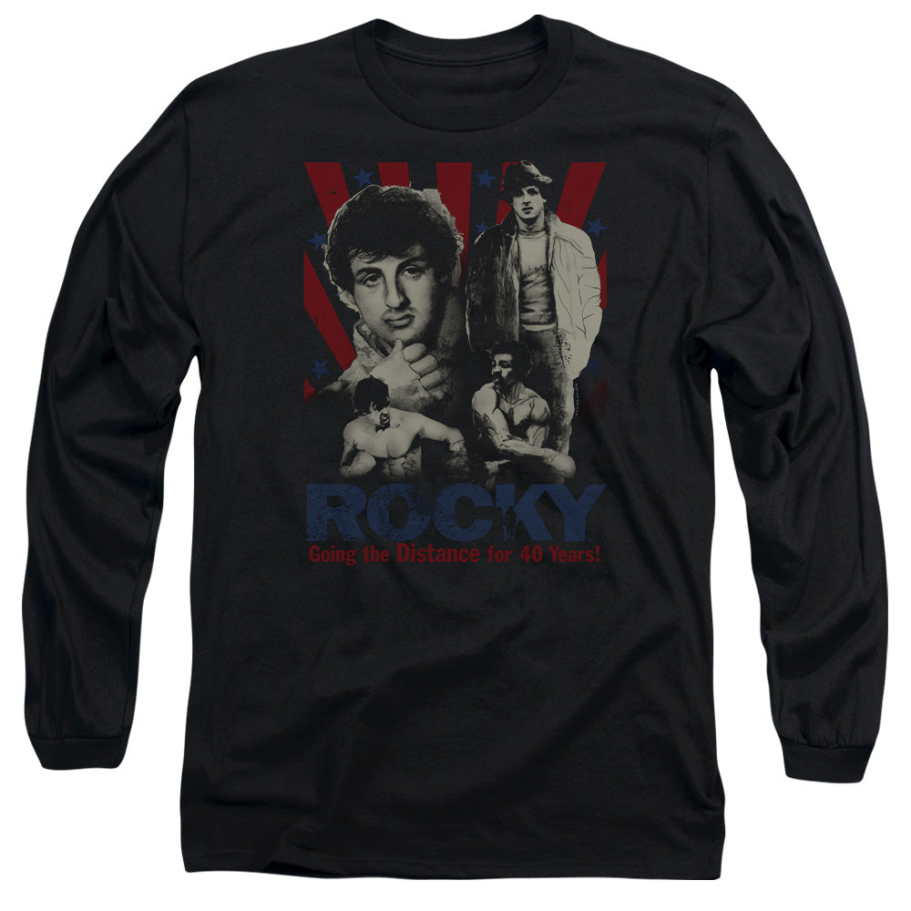 Rocky Going The Distance Mens Long Sleeve Shirt Black Officially Licensed Officially Licensed