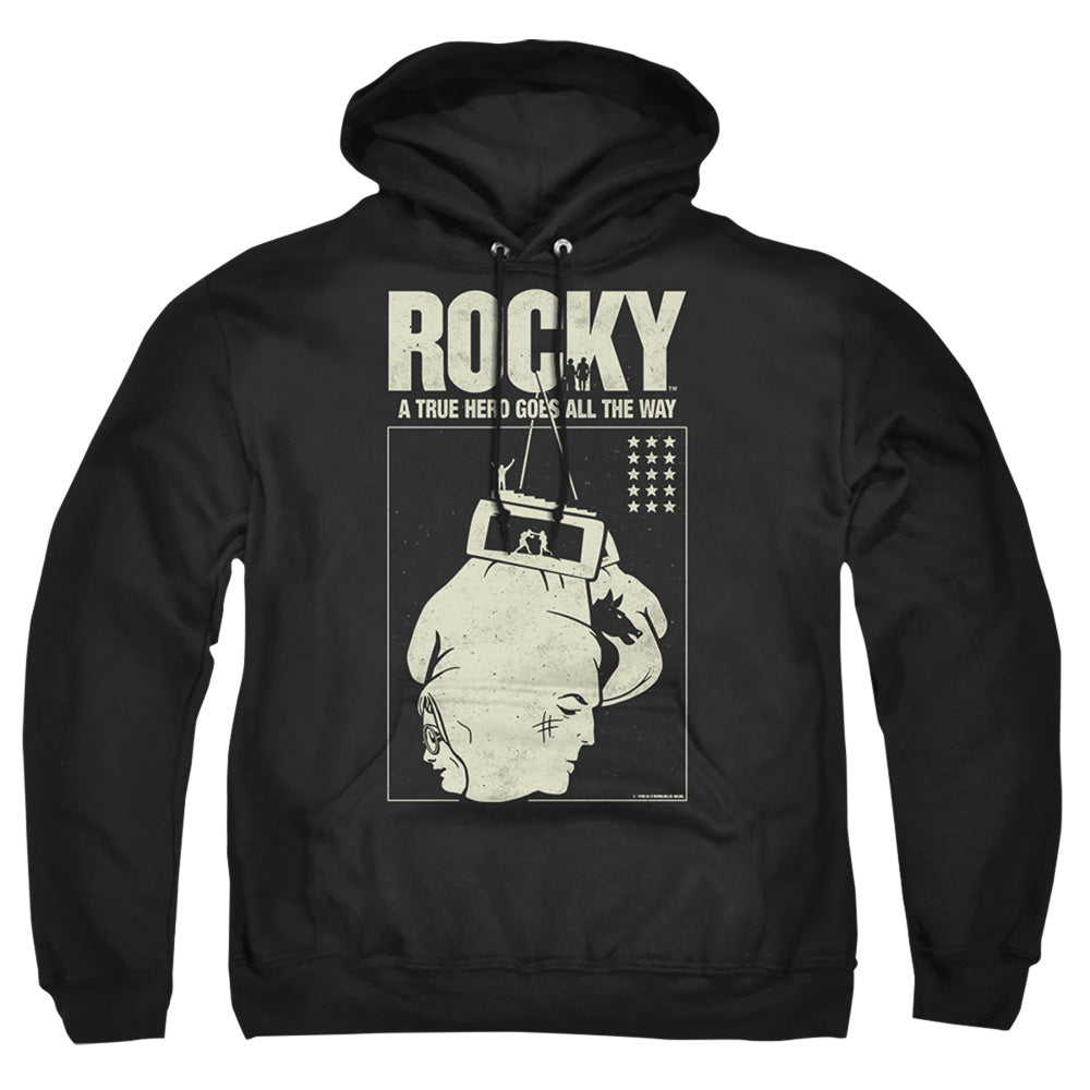 Rocky The Hero Mens Hoodie Black Officially Licensed