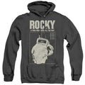 Rocky The Hero Heather Mens Hoodie Black Officially Licensed