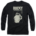 Rocky The Hero Mens Long Sleeve Shirt Black Officially Licensed Officially Licensed