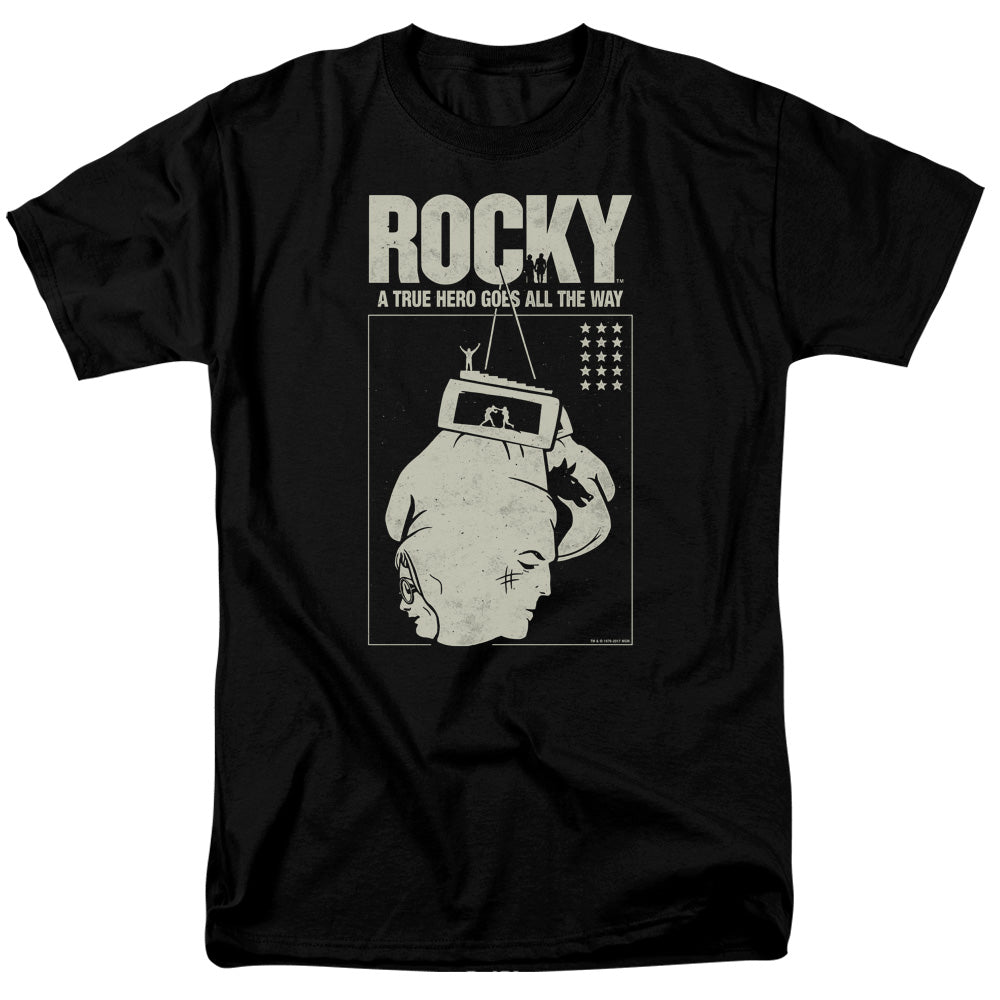 Rocky The Hero Mens T Shirt Black Officially Licensed