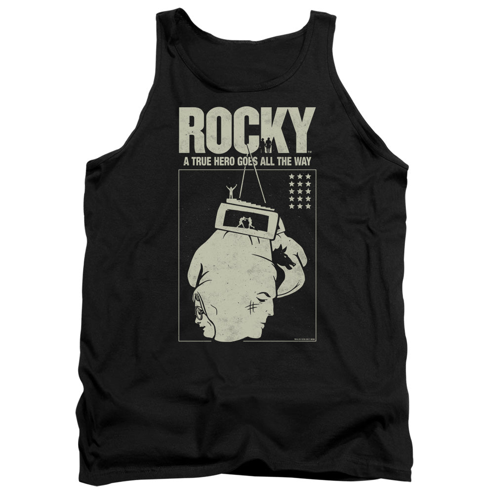 Rocky The Hero Mens Tank Top Shirt Black Officially Licensed