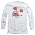 Rocky 40 Years Strong Mens Long Sleeve Shirt White Officially Licensed Officially Licensed