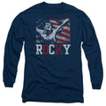 Rocky Flag Champion Mens Long Sleeve Shirt Navy Blue Officially Licensed