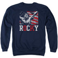 Rocky Flag Champion Mens Crewneck Sweatshirt Navy Blue Officially Licensed