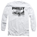 Rocky Philly Mens Long Sleeve Shirt White Officially Licensed Officially Licensed